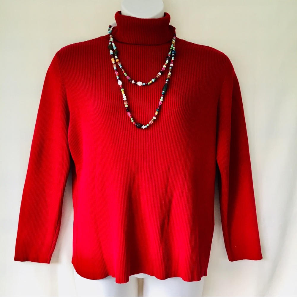 Annex red turtleneck x